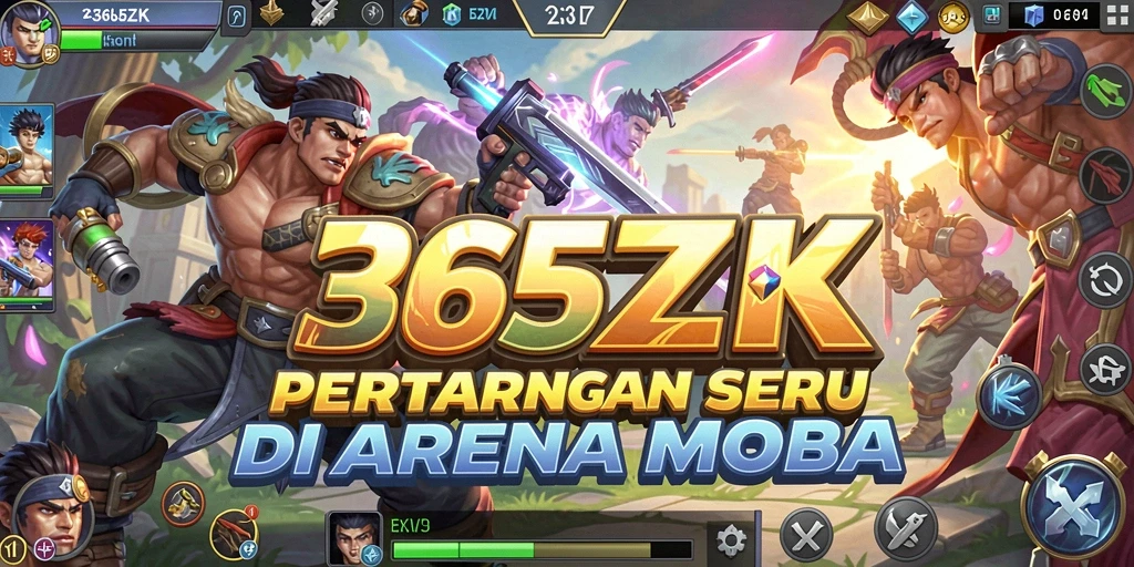 Tampilan seru gameplay MOBA di 365ZK