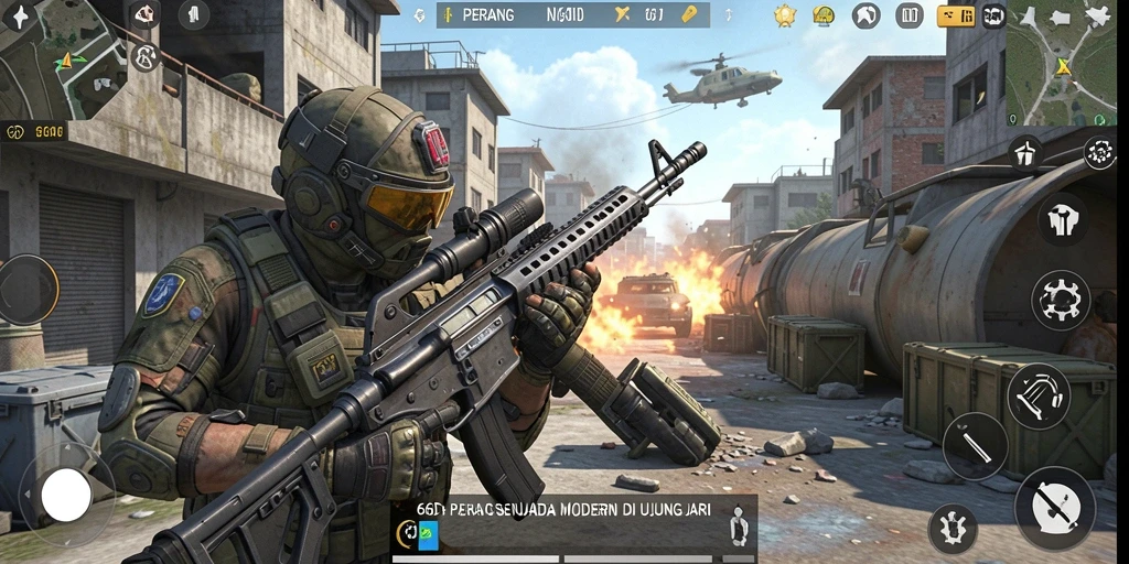 Tangkapan layar gameplay 66D yang menampilkan aksi mendebarkan.