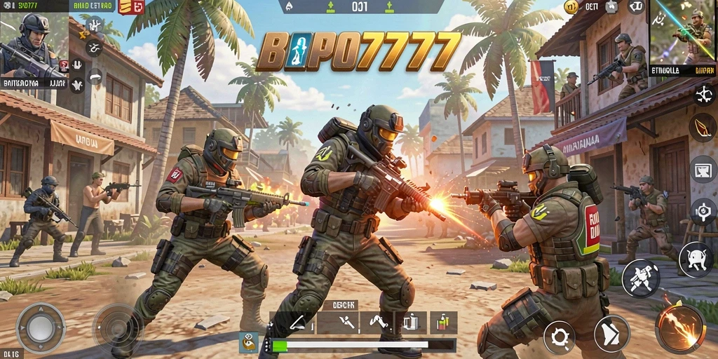 Gameplay BPO777 yang mendebarkan dengan aksi seru.