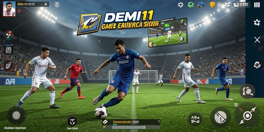 Tampilan gameplay seru di <strong>DEMI11</strong> dengan aksi olahraga menarik.