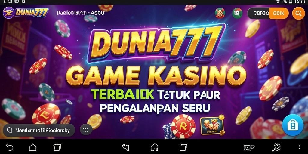 Screenshot gameplay DUNIA777 yang menampilkan suasana kasino yang nyata.