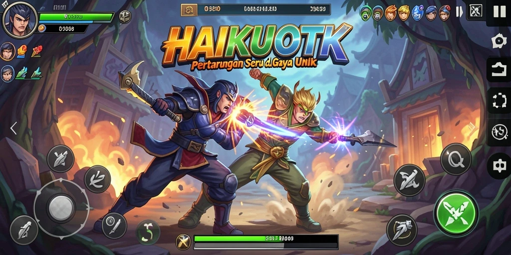 Tampilan aksi pertarungan memukau di HAIKUOTK.