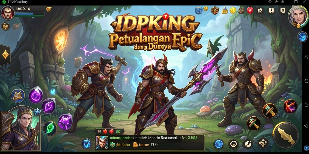 Screenshot IDPKING menampilkan aksi pertarungan mendebarkan dalam RPG.