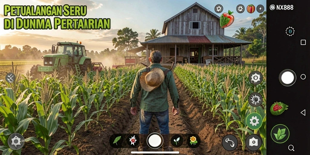 Screenshot NX888 menampilkan gameplay seru bertani di lahan yang subur.