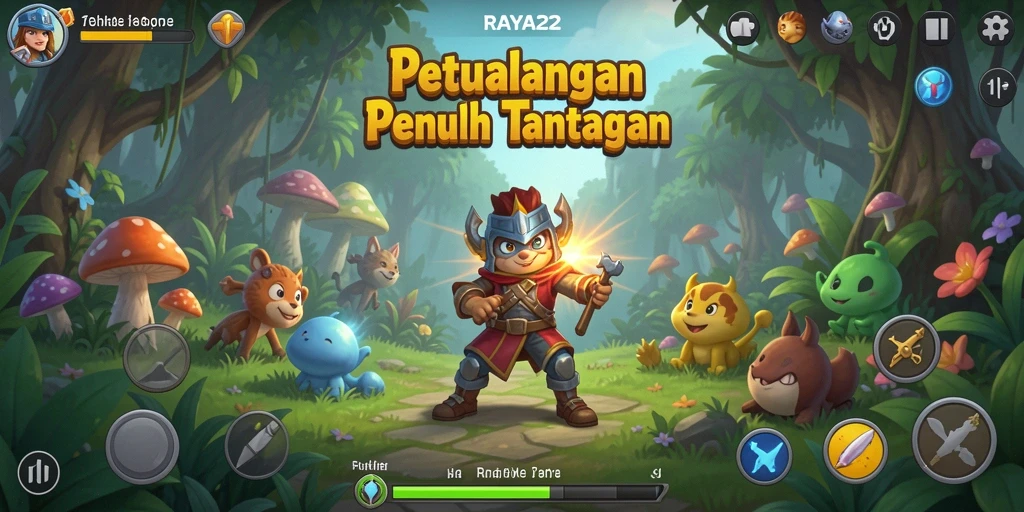 Screenshot gameplay RAYA22 yang menampilkan suasana petualangan yang mendebarkan.