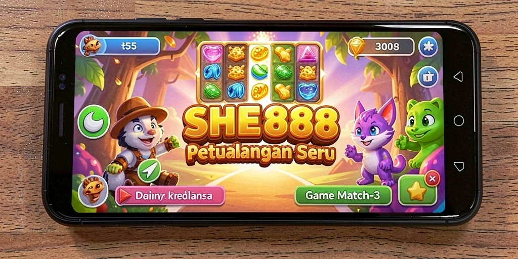 Tampilan menarik dan ceria dari gameplay SHE888 yang mengasyikkan.