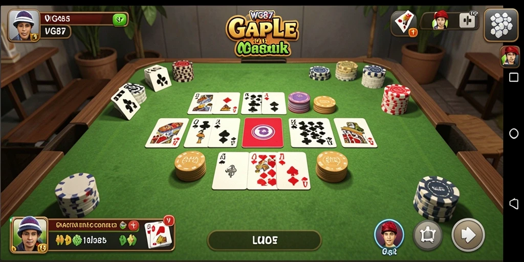 Tampilan gameplay seru dari permainan Gaple WG87.